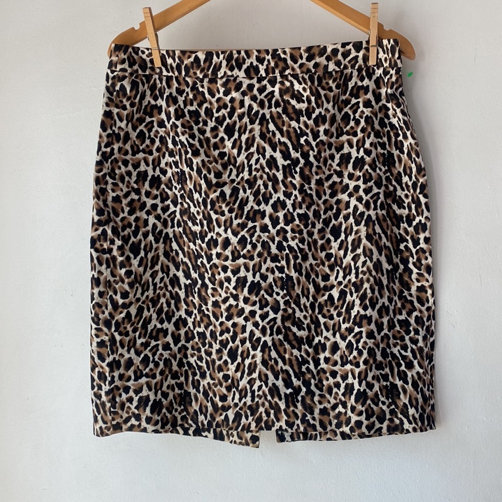 J.Crew Factory 10 Animal Print Pencil Skirt